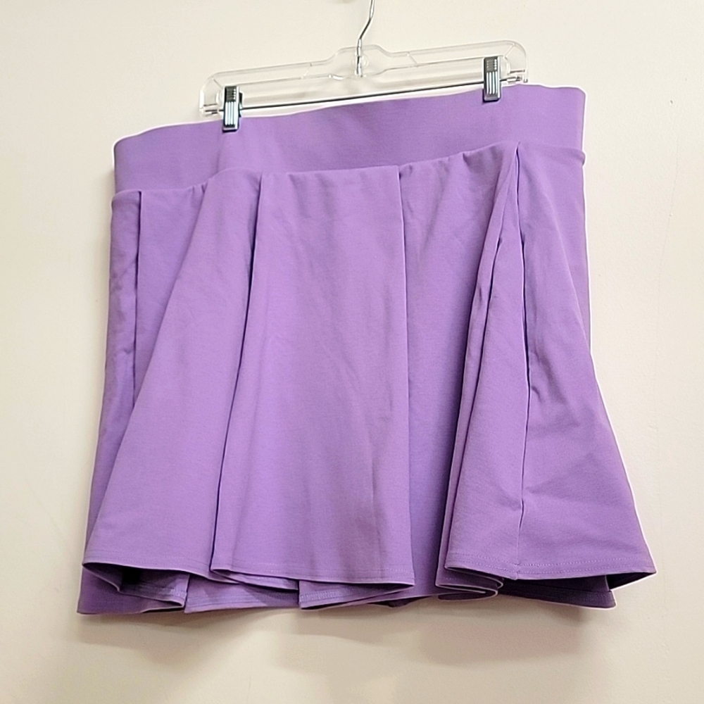 Essential Elhoffer Pleated Skater Skirt 4X Lilac w pockets